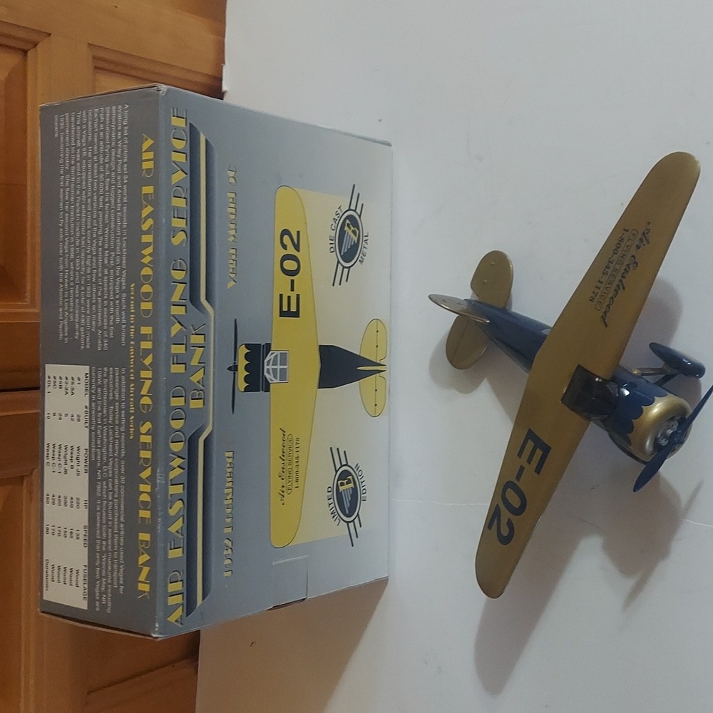 Air Eastwood flying service bank 1942 Lockheed Vega model 5c limited edition.